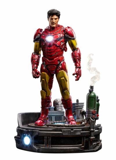 Iron Man Iron Studios Marvel Deluxe Scale Statue 1/10 Unleashed