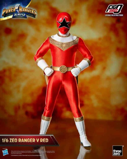 Zeo Ranger V Rosso Threezero Power Rangers Action Figure 1/6