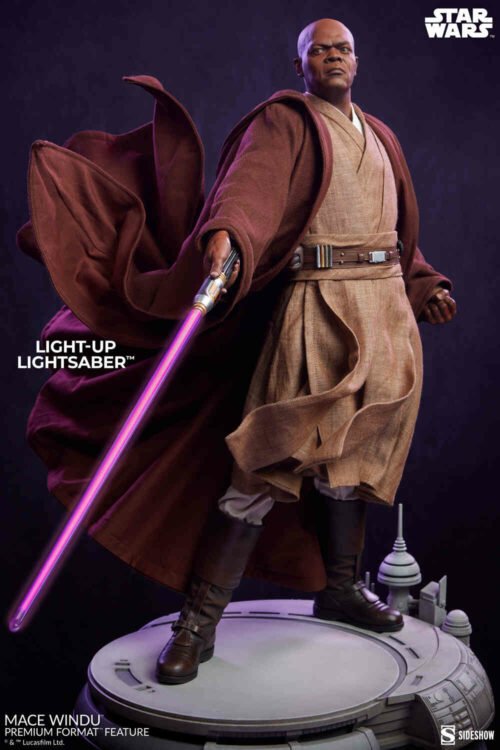 Star Wars: Revenge of the Sith Mace Windu Premium 1:4 Scale Statue Sideshow