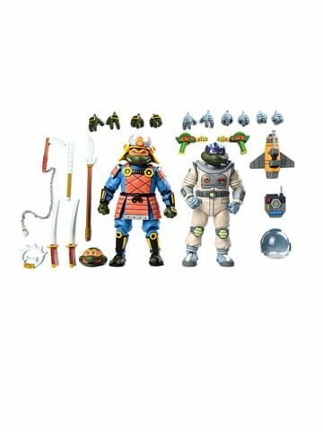 Teenage Mutant Ninja Turtles (Cartoon) Action Figure 2 Pack Space Adventure & Samurai Turtles 18 cm