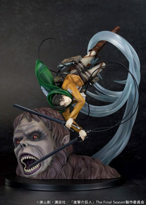 Attack on Titan PVC Statue 1/7 Levi vs Beast Titan Ver. 28 cm Proof