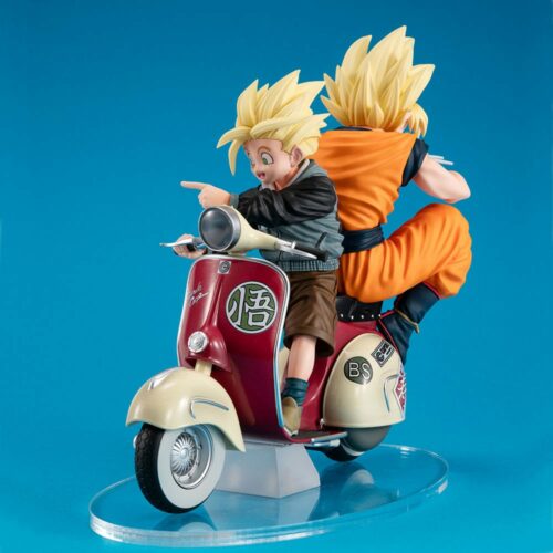 Dragonball Z 05 Desktop Real McCoy PVC Diorama Super Saiyan Son Goku & Super Saiyan Son Gohan & Moto 16 cm