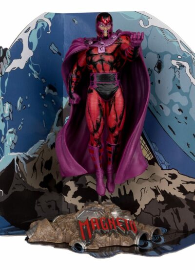 È X-Men contro Magneto di Xavier, il maestro del magnetismo! Il più vecchio nemico degli X-Men è tornato e ci vorranno tutti quelli che gli X-Men hanno per abbatterlo. L'enorme copertina apribile promette che la battaglia sarà epica. - Ispirato a X-MEN Issue # 1 - Collezionabile in scala 1:10 con base ambientale e scena di sfondo - Inclusa carta illustrativa con grafica del personaggio sul davanti e sinossi del fumetto