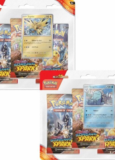 Pokémon TCG Scarlet & Violet 08 Blister Booster Surging Sparks 3-Pack *English Version* Set (2)