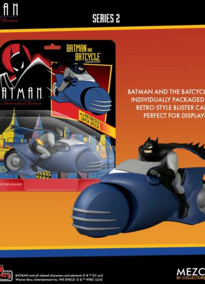 5 points batman the animated series 2 batman & batcycle fig Mezco Toyz