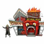 Beetlejuice (1988) Diorama Trenchcoat with Spikes Inferno Room Deluxe Set