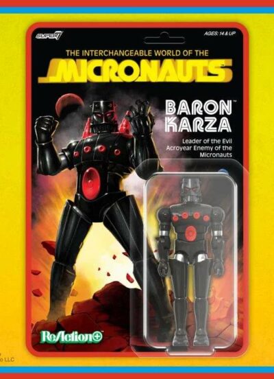 Micronauts w01 baron karza reaction+ figure Super7